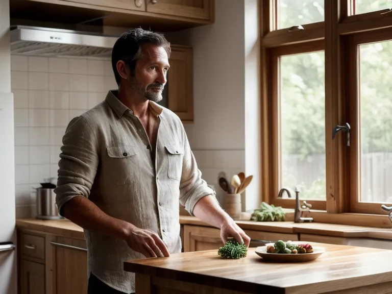 Un père de famille range ses boîtes de batch cooking pour une organisation de cuisine plus légère