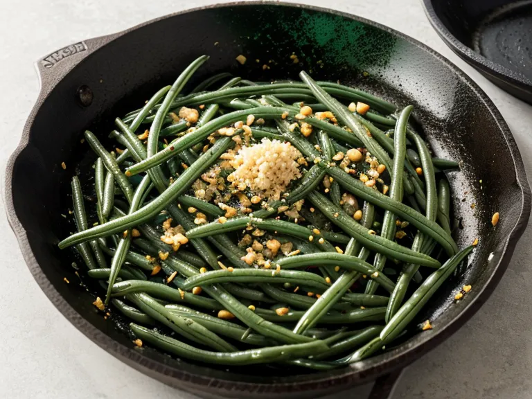 Haricots verts saisis à la poêle vive, astuce de cuisine pour garder le croquant sans passer par l'eau bouillante
