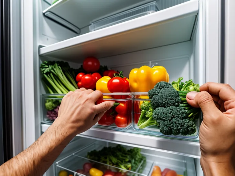 Organisation du réfrigérateur avec des repas sains préparés à l'avance.