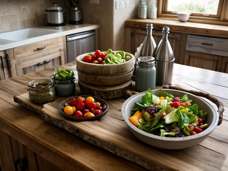 Bocal de salade secoué pour mélanger la vinaigrette avant le repas de bureau